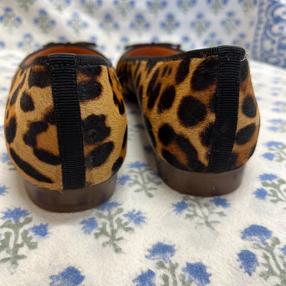 NIB J.Crew leopard print calf hair ballet flats - Picture 11 of 16